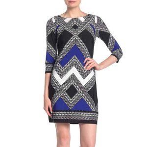 Vince Camuto Women's Geo Printed Sheath Dress